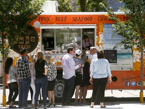 Food trucks in Calgary serve up lunch as Calgarians are taking a liking to the choices on Tuesday July 17, 2018.
