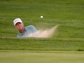 COLORADO SPRINGS, CO - JUNE 30: Davis Love III makes a shot out of the bunker on the 17th hole during round three of the U.S. Senior Open Championship at The Broadmoor Golf Club on June 30, 2018 in Colorado Springs, Colorado. (Photo by Robert Laberge/Getty Images)  U.S. Senior Open Championship - Round Three