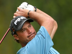 OAKVILLE: JULY 23, 2009--Golfer Chris DiMarco hits a drive on fifth hole at the Glen Abbey Golf Club in Oakville, Ont., during the RBC Canadian Open Thursday, July 23, 2009. (Brett Gundlock/National Post) (For Sports section) //NATIONAL POST STAFF PHOTO