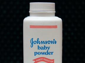 A bottle of Johnson's baby powder.