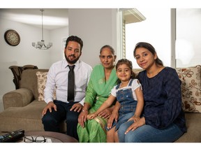 Dharminder Singh Uppal, Manjeet Kaur, Saanjh Kaur Uppal and Rupinder Kaur Uppal are enjoying their new house by Shane Homes in Redstone after having recently moved to Calgary from Regina, Sk.