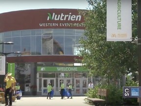 The Nutrien Western Event Centre at the 2018 Calgary Stampede. Taken from Roving Reporter video.