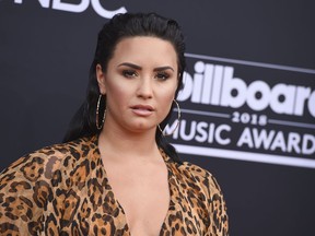 FILE - In this May 20, 2018 file photo, Demi Lovato arrives at the Billboard Music Awards in Las Vegas.
