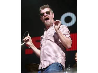 Andy Maize, lead vocalist for the Skydivers, performs at  the 30th anniversary of the Oxford Stomp at Shaw Millennium Park on  Friday, July 13, 2018. Dean Pilling/Postmedia