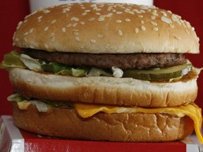 FILE - This Dec. 29, 2009 file photo shows a Big Mac hamburger at a McDonald's restaurant in North Huntingdon, Pa. The fast food restaurant is celebrating the sandwich's 50th anniversary in 2018.