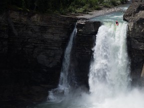 Whitewater kayakers Edward Muggridge and Aniol Serrasolses accomplished a rare feat on July 12, 2018, plunging down Ram Falls near Nordegg.