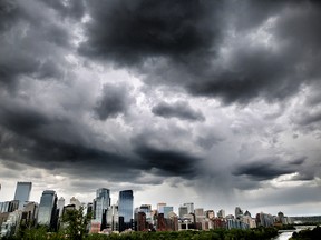 An afternoon storm rolls into Calgary on June 15, 2018.