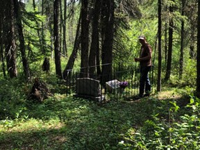 Don Price, director of the Trailblazer Snowmobile Club, discovered that wreckage near the crash memorial site north of Whitecourt had been removed.