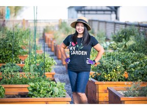Legacy resident Angie Locking loves using the southeast Calgary community's community garden.