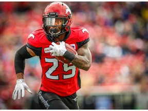 Calgary Stampeders Don Jackson during CFL football in Calgary on Saturday, June 16. Photo by Al Charest/Postmedia.