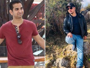 Pawan Kathait, left, and Anand Panwar are shown in this undated handout photo from a GoFundMe fundraising page. A friend says two of the six victims of a deadly crash in Jasper National Park worked together at an Indian restaurant in the town of Banff. Deepak Bhatt has set up a GoFundMe to help Anand Panwar and Pawan Kathait's families, who are in India. He says Panwar leaves behind a six-year-old son and wife, who is days away from having another child. THE CANADIAN PRESS/HO - GoFundMe ORG XMIT: CPT137