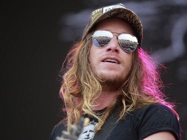 Jaren Johnston from the southern rock band The Cadillac Three, performs at the 3rd annual Country Thunder music festival held at Prairie Winds Park in northeast Calgary Friday, August 17, 2018. Dean Pilling/Postmedia