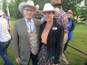 Dan Hays and Heritage Park's Alida Visbach.