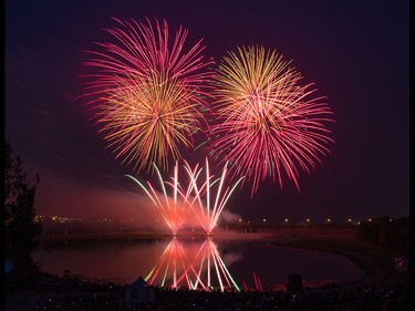 The opening night of the Globalfest Fireworks Festival celebrated Ukraine and lit up the sky above Elliston Park on Thursday August 16, 2018.