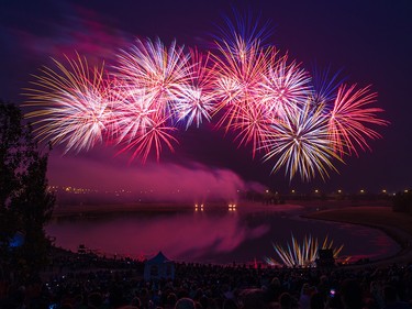 The opening night of the Globalfest Fireworks Festival celebrated Ukraine and lit up the sky above Elliston Park on Thursday August 16, 2018.