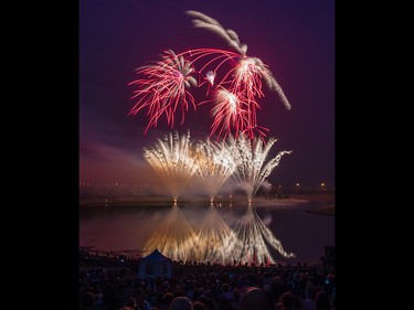 The opening night of the Globalfest Fireworks Festival celebrated Ukraine and lit up the sky above Elliston Park on Thursday August 16, 2018.