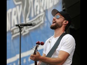 Chad Brownlee performs at Country Thunder in Calgary on Aug. 17, 2018.