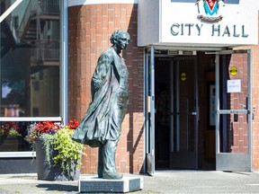 The City of Victoria has removed the statue of Sir John A. Macdonald that was displayed outside City Hall.