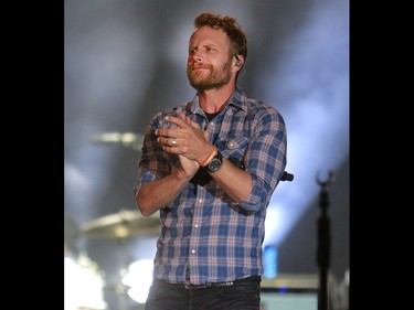 Country star Dierks Bentley performs at the 3rd annual Country Thunder music festival held at Prairie Winds Park in northeast Calgary Friday, August 17, 2018. Dean Pilling/Postmedia
