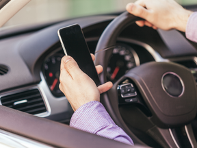 A specific clause in the B.C. distracted driving legislation says the use of an electronic device is prohibited if the driver is “holding the device in a position in which it may be used.”