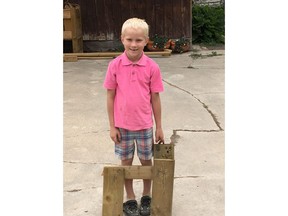 Police are asking the public for help in finding a seven-year-old boy whose mother was found dead on a beach in a town northeast of Regina. RCMP say seven-year-old Greagan Geldenhuys, shown in an RCMP handout photo, was last seen on Saturday afternoon in the Fort Qu'Appelle area. THE CANADIAN PRESS/HO-Fort Qu'Appelle RCMP MANDATORY CREDIT