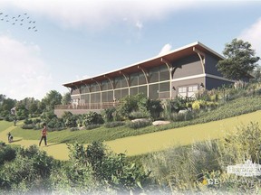 Rendering of the 3,000-square-foot Interpretive Centre proposed for Heritage Park. (Courtesy ACE Architecture)