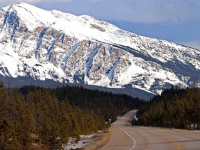 File photo of Highway 93, also known as the Icefields Parkway.