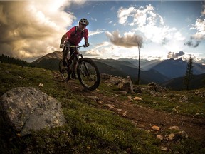 A biker on Hopeful Trail.