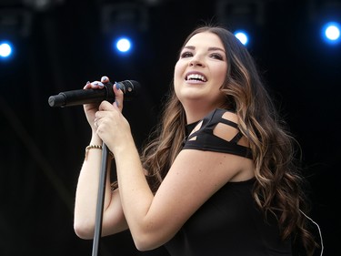 Canadian country artist Jess Moskaluke performs during day three of the 3rd annual Country Thunder music festival held at Prairie Winds Park in northeast Calgary Sunday, August 19, 2018. Dean Pilling/Postmedia