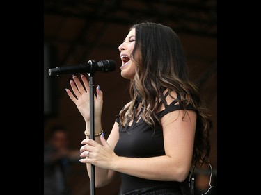 Canadian country artist Jess Moskaluke performs during day three of the 3rd annual Country Thunder music festival held at Prairie Winds Park in northeast Calgary Sunday, August 19, 2018. Dean Pilling/Postmedia