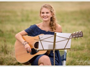 Jordan Baptie's guitar and keyboard were stolen from her car parked in Calgary on Monday. The guitar belonged to her late mother.