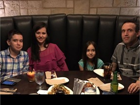 Fatos Metko, far right, and his son Fioralb, far left, were killed in a highway crash in Ontario on Sunday, Aug. 19, 2018. His wife Maralba, centre left, is in a coma and daughter Brianna, centre right, is recovering in hospital.