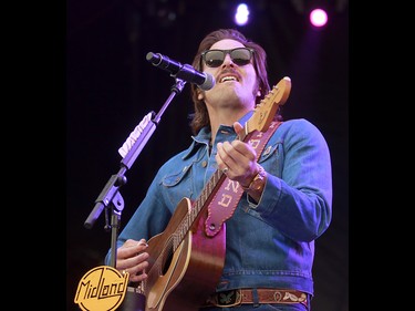 Mark Wystrach from the band Midland, performs during day three of the 3rd annual Country Thunder music festival held at Prairie Winds Park in northeast Calgary Sunday, August 19, 2018. Dean Pilling/Postmedia