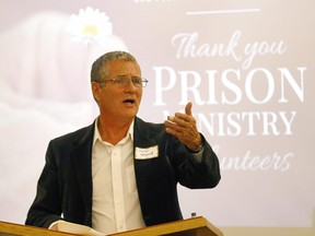 In a show of gratitude, a former convict David Milgaard stood in front of Roman Catholic Diocese of Calgary prison ministry volunteers to say thank you at the Catholic Pastoral Centre in Calgary on Saturday August 18, 2018. Darren Makowichuk/Postmedia