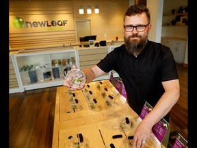 NewLeaf CAO Angus Taylor gives a Sneak-Peek at the future of Cannabis at his 1935 37th SW store in Calgary on Monday August 20, 2018. Darren Makowichuk/Postmedia