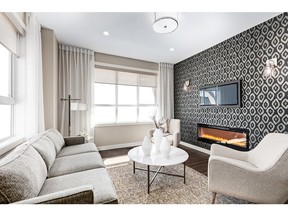 The great room in the Bridlewood show home at Walden Place.