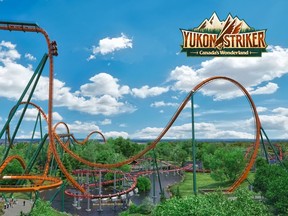The Yukon Striker, which Canada’s Wonderland bills as the “longest, fastest and tallest dive roller coaster in the world.”