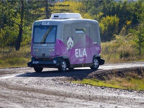 The first autonomous shuttle in Western Canada called ELA, Electric Autonomous at Telus Spark in Calgary, on Wednesday September 5, 2018.