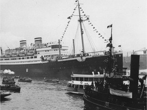 MS St. Louis in Hamburg, Germany, prior to departure for Cuba in May 1939. Canada will formally apologize for turning away a boat full of Jewish refugees fleeing Nazi Germany in 1939, resulting in scores of them dying, Prime Minister Justin Trudeau says.