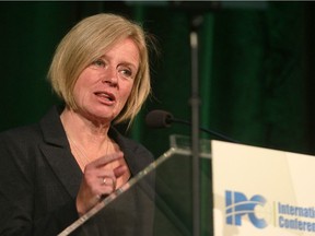 Premier Rachel Notley delivers her keynote speech at the 2018 International Pipeline Conference held at the Hyatt Regency in Calgary on Tuesday, September 25, 2018. Dean Pilling/Postmedia