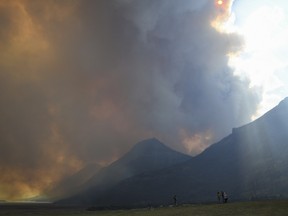 The Boundary Valley Wildfire is seen on Sept. 7, 2018. (Submitted/Parks Canada)