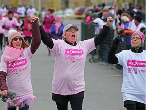 Thousands of runners and walkers take part in the CIBC Run for the Cure at South Centre in Calgary on Sunday morning September 30, 2018. Gavin Young/Postmedia