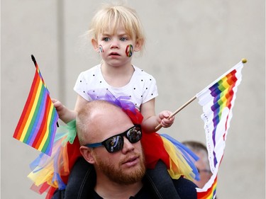 Thousands came out to watch and take part in Calgary's Pride Parade on Sunday, Sept. 2, 2018.