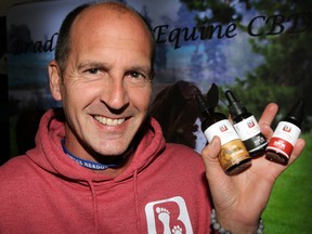 Celebrity dog trainer Brad Pattison was at Spruce Meadows on Sept. 9, 2018 to launch a new line of CBD oil for equines. His company has been selling CBD products for cats and dogs for the past year.