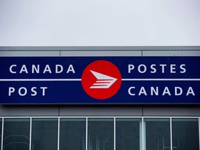 Canadian Press file photo of the Canada Post logo.