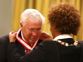 Clay Riddell receives the Order of Canada with Governor General Michaelle Jean on Nov. 5, 2009, in Ottawa.
