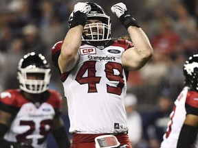 Calgary Stampeders linebacker Alex Singleton.