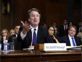 U.S. Supreme Court nominee Brett Kavanaugh testifies before the Senate Judiciary Committee on Capitol Hill in Washington on Sept. 27, 2018. The accusation that he sexually assaulted a teenaged girl in high school has erupted into a wide range of emotions and viewpoints on a complex issue.