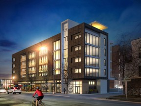 Rendering of the outside view of The Fifth building.