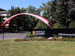 Through the strategy, the university made more than $1 million in education assistance funding available to self-identified Indigenous undergraduate students last year, including over $530,000 in bursaries from the province. A sign marked the University of Calgary in Calgary, Alta., on Tuesday, April 15, 2014.